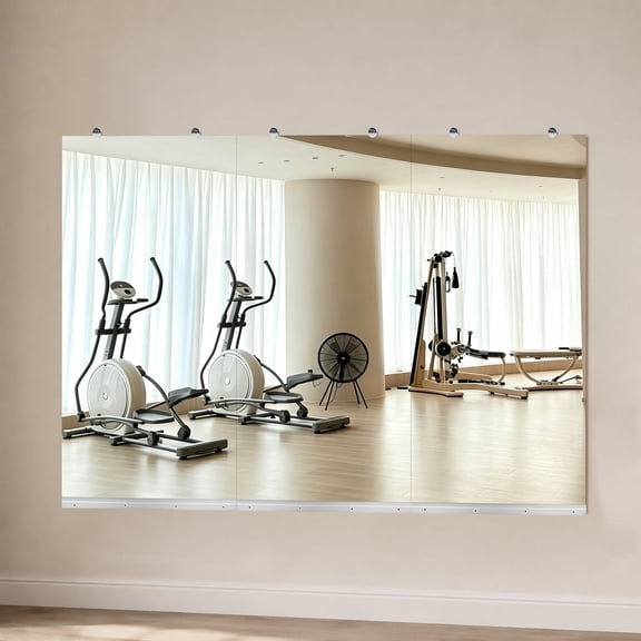 Leumius 24"x 48" 3Pcs GYM Mirror for Fitness Areas Yoga Rooms Dance Studios Bedrooms and Dressing Spaces