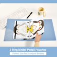 thumbnail image 5 of Penguins and Ice Cream 9.8x7.1in Water Resistant Binder Pouch, 3-Ring Compatible, Transparent Front, 5 of 6
