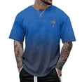 thumbnail image 7 of Coconut Tree Graphic Tees for Men Summer Casual Short Sleeve Crewneck Gradient Color Tropical Vacation Beach Tshirts, 7 of 7