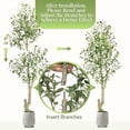 thumbnail image 2 of Qinaqin cm de Profundidadouble the Elegance 5FT (2PCS) Alto Fau x Oliva Trees con Blanco Planters & Verde Fake Moss Enhance Your para Hogar Oficina Living Sala Dormitorio Stairs &, 2 of 5