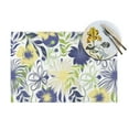 thumbnail image 4 of YFYANG Washable Heat-Resistant Placemats, 70% PVC/30% Polyester, Abstract Flower Art Pattern Kitchen Table Mat, 12" x 18" 4 Pcs, 4 of 6