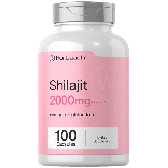 Shilajit Capsules 2000mg | 100 Count | Non GMO, Gluten Free Supplement | By Horbaach