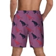 thumbnail image 4 of Balery Leopard Print Mens Swim Trunks Swim Shorts for Men Quick Dry Inseam Beach Shorts with Compression Liner Pocket-Small, 4 of 9