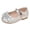 Silver, variant on Girls Mary Jane Dress Shoes Bow Uniform School Shoes Summer Closed Toe Ballet Flat Shoes for Wedding Party Gold 11 Little Kid