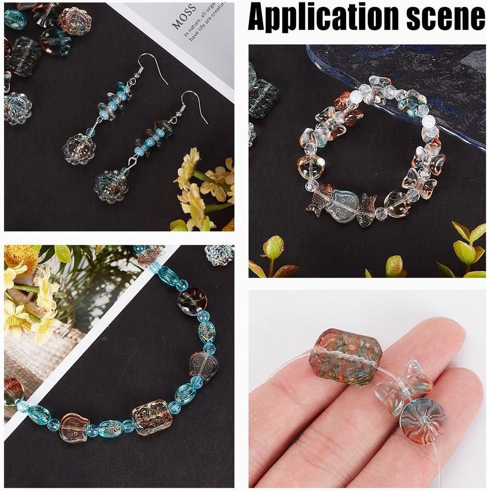1box 240pcs 12 styles Transparent Spray Painted Glass Beads Rectangle & Sunflower & Fish & Bear & Cat Shape Mixed color 9.5~18x8~14x4~7m Hole: 1~1.4mm 20pcs/style