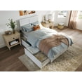 thumbnail image 4 of AFI Canyon White Farmhouse Solid Wood Platform Bed with Footboard & Set of 2 Drawers, Twin, 4 of 13