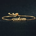 thumbnail image 2 of Personalized Custom Name Adjustable Stainless Steel Bracelets Gold/Silver/Rose Gold, 2 of 4