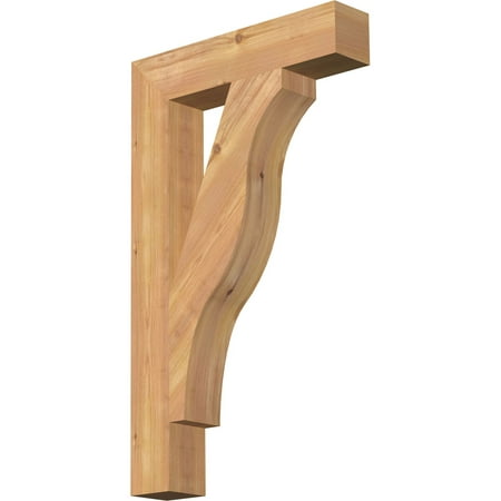 

Ekena Millwork 3 1/2 W x 18 D x 30 H Funston Block Smooth Bracket Western Red Cedar