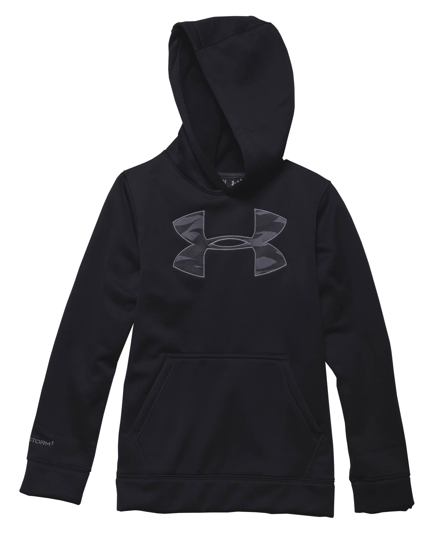 Under Armour Boy's Strom Armour Fleece MTN Hoodie Black/Steel Small ...