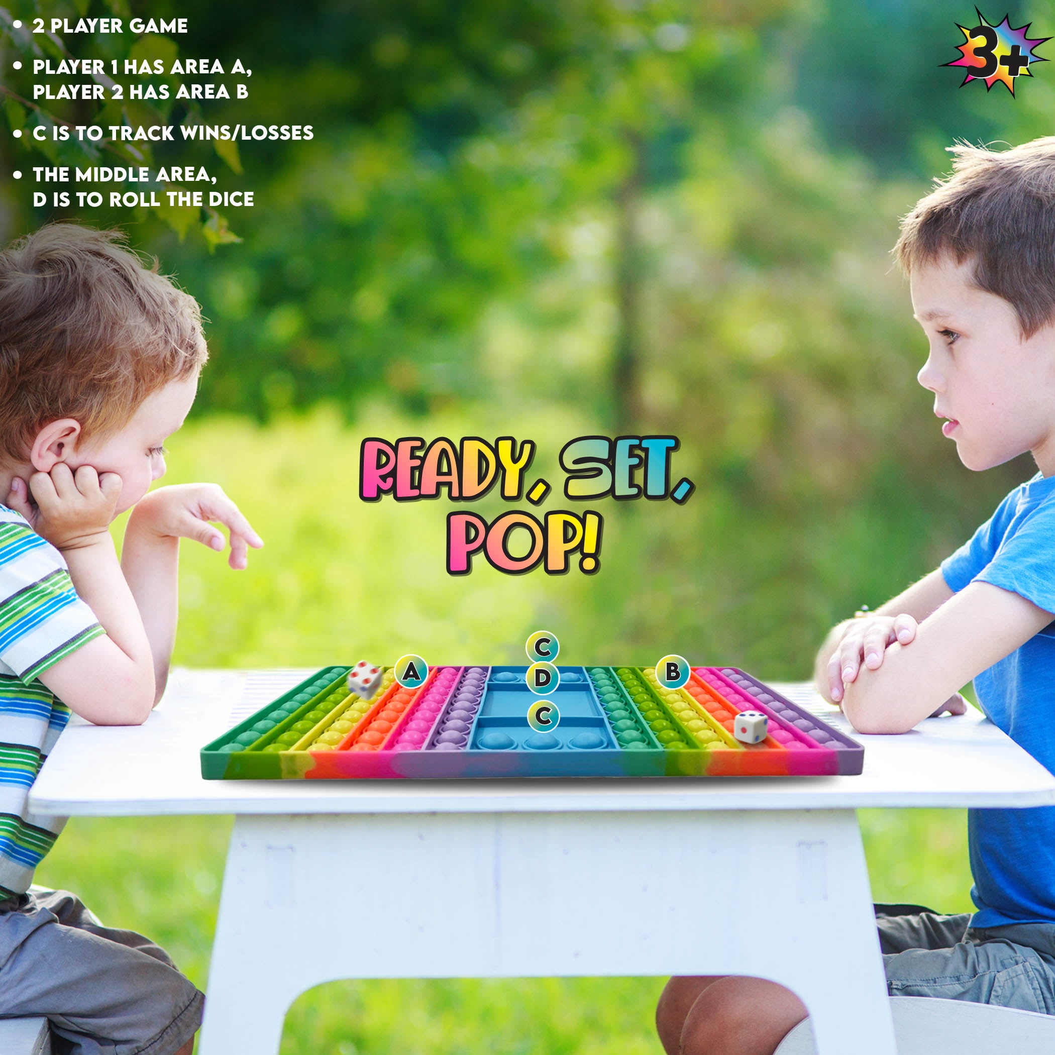 Fidget Fun Neon Push Pop Board Game