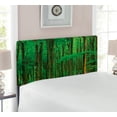 thumbnail image 2 of Woodland Headboard, Spring Sunshine in a Bluebell Wood Summer Dream Holiday Getaway Destination, Upholstered Decorative Metal Bed Headboard with Memory Foam, Twin Size, Green Lavender, by Ambesonne, 2 of 4