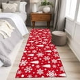 thumbnail image 4 of Runner Rugs 2x6 Ft, Red White Christmas Non Slip Area Rugs for Kitchen Bedroom Entryway, Xmas Tree Snowflake Winter Abstract Washable Carpet Runner Rug Floor Mats for Bedroom Home Decor, 4 of 9