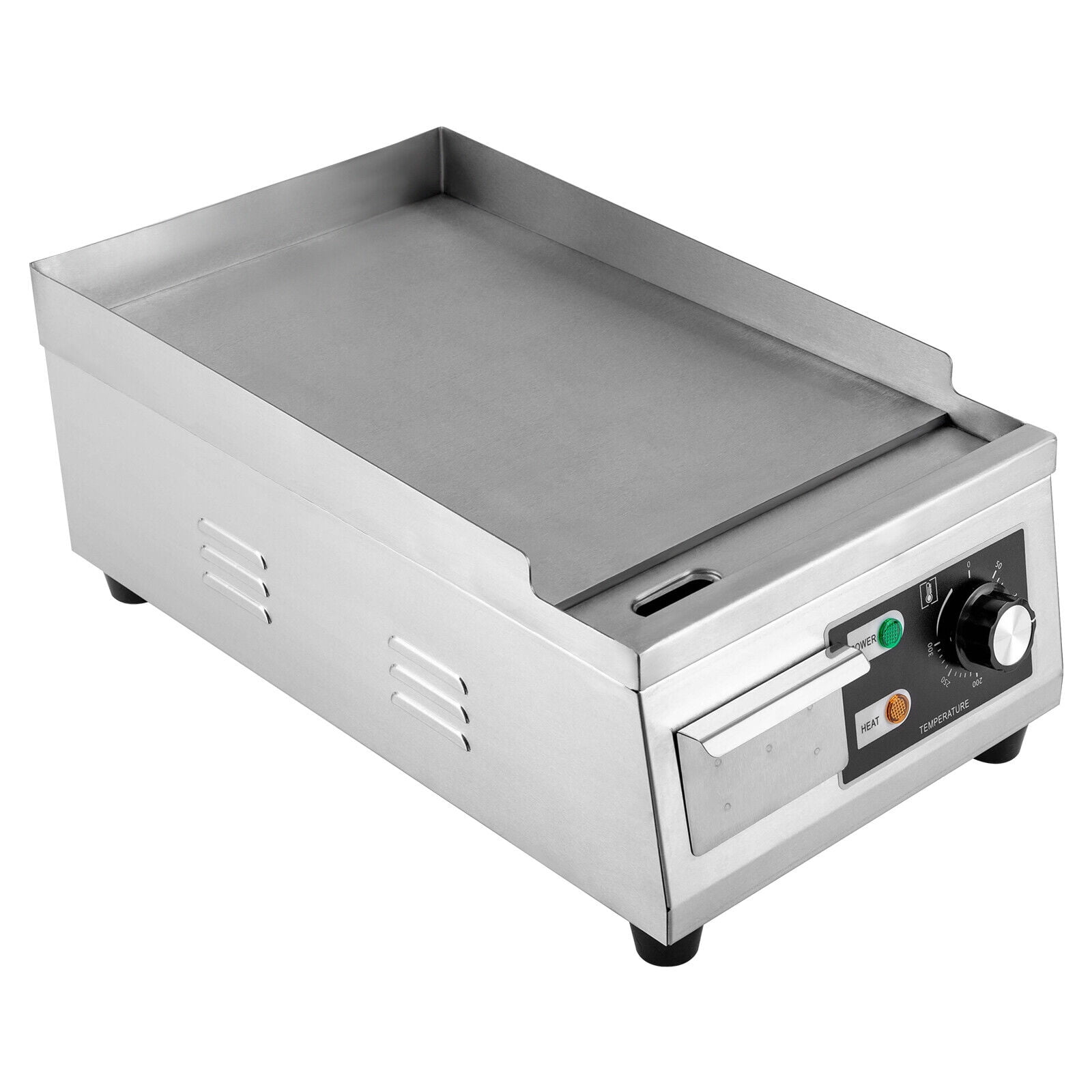 Electric Griddle Flat Top Grill 1300W Hotplate BBQ Commercial Kitchen Hot plate Electric Countertop Griddle Machine 122°F to 572°F 1.02*18.90*8.07 inch