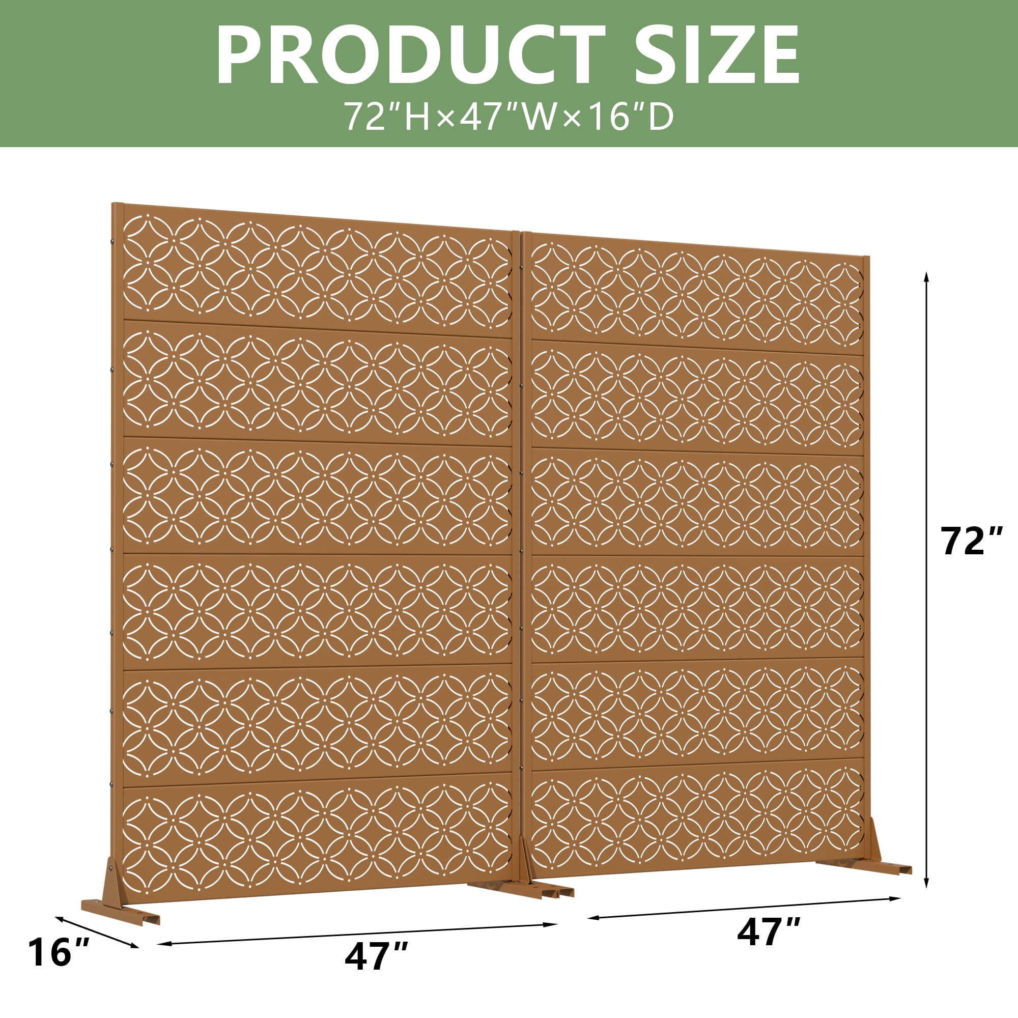 Privacy Metal Screen Fence Panel