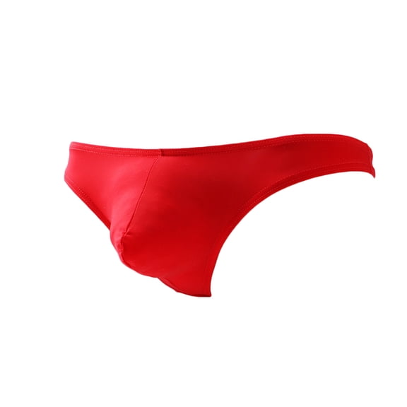 Yongwang Mens Low Rise Ice Silk Thong Underwear U Convex Triangle Lightweight Sport Daily Underwear