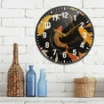 thumbnail image 3 of Yayeee Wall Clock Battery Operated 11.9" Silent Non-Ticking for Living Room, Black Fish Pattern, 3 of 8