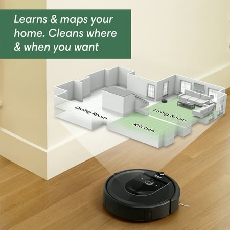 iRobot - Roomba i7 Wi-Fi Connected Robot Vacuum - Charcoal
