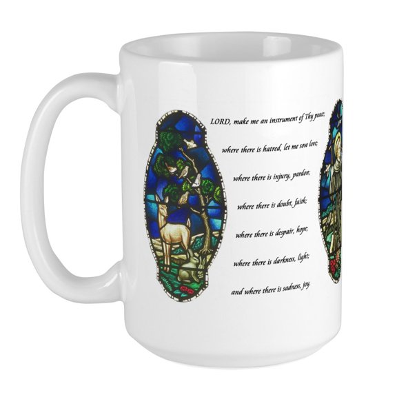 CafePress - St Francis Of Assisi Large Mug - 15 oz Ceramic Large Mug