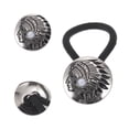 thumbnail image 5 of Unique Bargains Fashion Button Hairdo Clip for Women 1 Pc White Black, 5 of 5