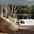thumbnail image 2 of ALEKO Retractable Home Patio 12 x 10 feet Awning Sky Blue Canopy Sunshade, 2 of 6