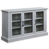 BELLEZE Modern Farmhouse Wood Sideboard Buffet - Liam (Stone Gray)