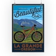thumbnail image 3 of La Grande, Oregon, Life is a Beautiful Ride, Mountain Bike Scene (16x24 Giclee Gallery Art Print, Vivid Textured Wall Decor), 3 of 3