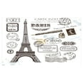 thumbnail image 4 of Eiffel Tower Ceramic Toothbrush Holder, France Tourist Attractions Paris Postage Stamps Culture Cosmopolite, Decorative Versatile Countertop for Bathroom, 4.5" X 2.7", Champagne Dark Brown, 4 of 4