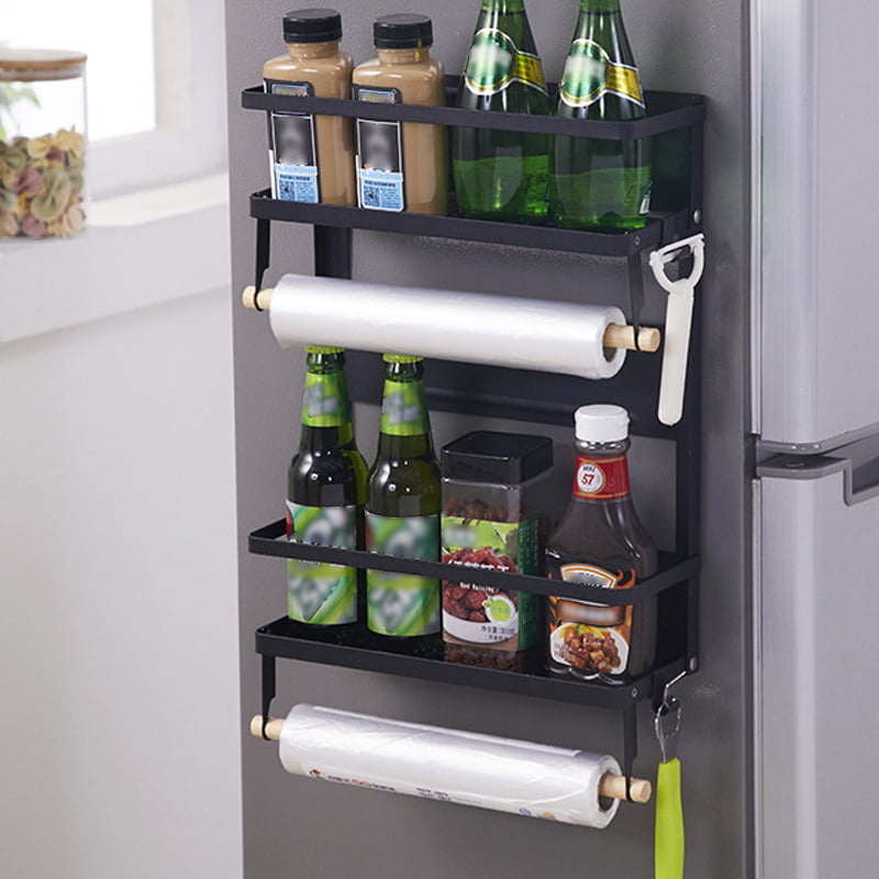 Blue jhtceu Fridge Magnet Shelf Adsorbing Holder Storage Rack Kitchen Gadget Organizer