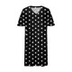 thumbnail image 4 of Vestido Corto de Verano Moda Grande Impresión de Manga Corta Cuello en V Bolsillo Mini Vestido para Casual Y Diario, 4 of 4