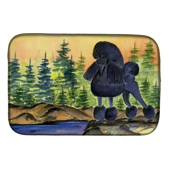 Carolines Treasures SS8196DDM Poodle Dish Drying Mat 14 x 21" multicolor