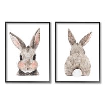 Stupell Indtries Adorable Bunny Cotton Tail Kid's Rabbit Blhing,24 x 30,Design by Amanda Greenwood