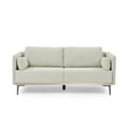 thumbnail image 5 of 72.83 inch Sofa Couch, Mid Century Modern Sofa Couch for Living Room, Linen Fabric Upholstered 3-Seater Sofa with Iron Legs for Compact Small Space, Apartment, Bedroom, Dorm, Office, Beige, 5 of 9