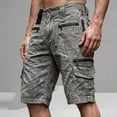 thumbnail image 7 of LODIENY Cargo Denim Shorts for Men Relaxed Fit Washed Distressed Outdoor Hiking Work Casual Shorts with Zipper Pockets Gray M, 7 of 7