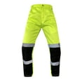 thumbnail image 2 of Notus Men’s High Visibility Two-Tone Reflective Pants Hi Vis Cargo Safety Work Pants S6 Lime 30-30, 2 of 7