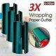 thumbnail image 1 of Sliding Wrapping Paper Cutter Craft Seconds Wrap Paper Christmas Cut Tool 3pcs, 1 of 5