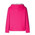 thumbnail image 6 of Kaprioy Long Sleeve Tops For Women Hoodies Casual Drawstring Waffle Pullover Tops Loose Hooded Sweatshirt with Pocket Hot Pink, M, 6 of 6