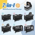 thumbnail image 6 of Babyeap 7-in-1 Baby Bassinet with Playard and Bedside Sleeper, Changing Table, Toy Bar, Extra Large Storage Bag, Travel Crib for Newborns and Infants, Black, 6 of 14