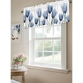 thumbnail image 4 of Blue Tulips Valances for Windows Flowers Minimalist Modern Art Kitchen Valance Curtain Rod Pocket Small Curtains for Cafe Bathroom Laundry Basement 42" x 18", 4 of 8