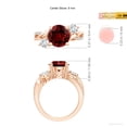 thumbnail image 5 of ANGARA Lab Grown 3.57 Ct Ruby and Lab Diamond Twisted Vine Ring for Women in 14K Rose Gold (Size-9mm) | July Birthstone, Birthday, Anniversary, Jewelry Gift for Women | Lab-Grown Ruby Ring, 5 of 7