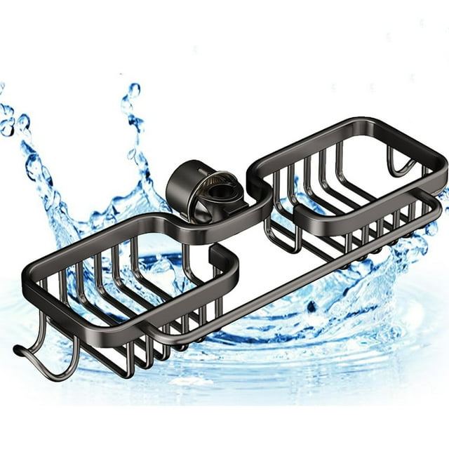 Kitchen Organizer Over Faucet Kitchen Faucet Organizer Sponge Holder Wall Mount Drain Rack for Compatible with Round Water Pipe 07–11 Inches