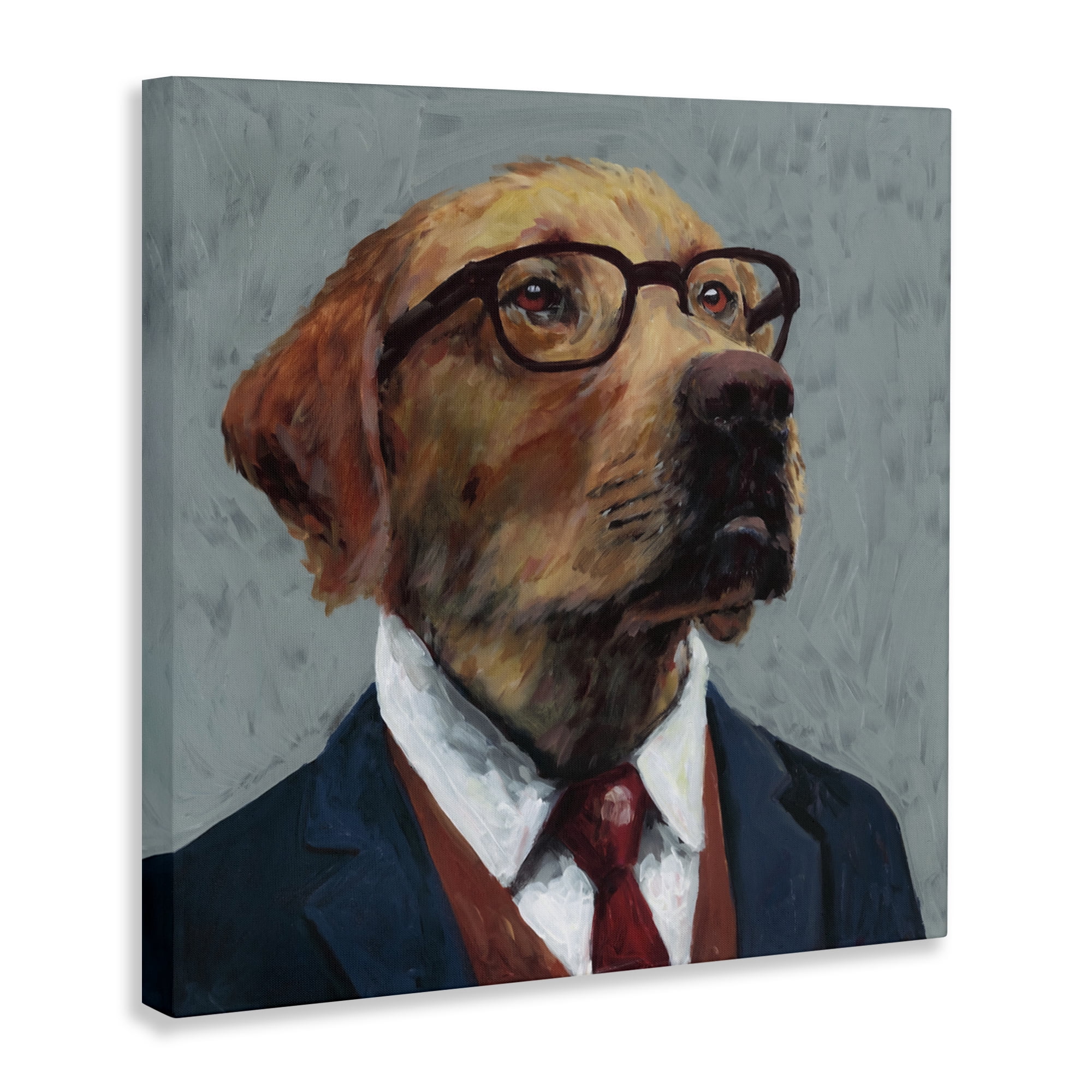 Stupell Industries Bark Kent Portrait Canvas Wall Art, design by Studio Bautista