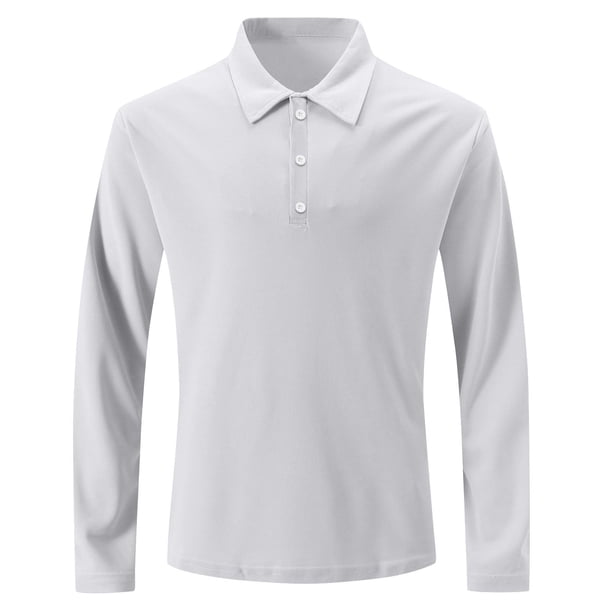 pstuiky hombres de manga larga, Camisa blusa de manga larga con cuello alto y botones estilo casual a la moda para hombre Tops casuales para hombres xl