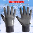 thumbnail image 4 of Guantes de bicicleta antideslizantes para deportes al aire libre correr motocicleta esquí (gris cáñamo), 4 of 5