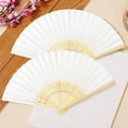 thumbnail image 5 of LINLIN Hand Fan Folding, 4 Pcs White Folding Fan Handheld Fan for Women Men Dancing Cosplay Props Wedding Party Home Decorations Birthday Gifts, 5 of 7
