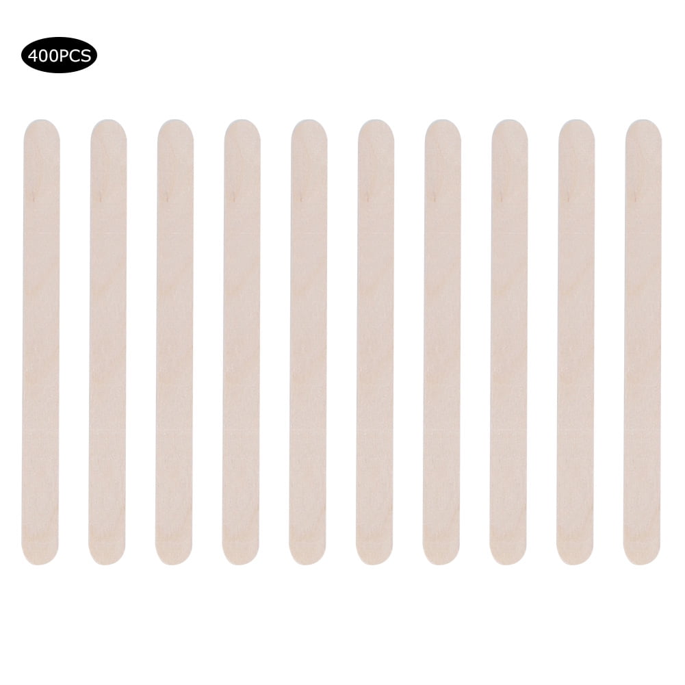 Yajisi 400Pcs Natural Wood Craft Sticks, 4.5 Inch Ice Cream Sticks for DIY Arts and Crafts