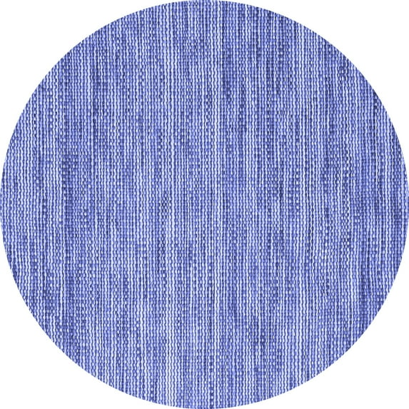 Ahgly Company Indoor Round Abstract Blue Contemporary Area Rugs, 3' Round
