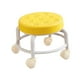 thumbnail image 5 of Silla giratoria con asiento bajo con ruedas, taburete de pedicura pequeño, resistente y resistente, 360 grados amarillo, 5 of 9