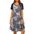 thumbnail image 2 of MoMarDer Pregnant Women Printed Maternity Sundress Summer Nursing Breastfeeding Midi Dress, 2 of 5