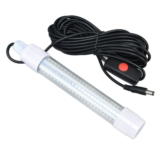 LED Fish Lure Light, AC12-36V 1300lm IP68 Protection 144 LEDs Submersible Fishing Light For Aquarium White Light,Warm Light,Green Light,Blue Light