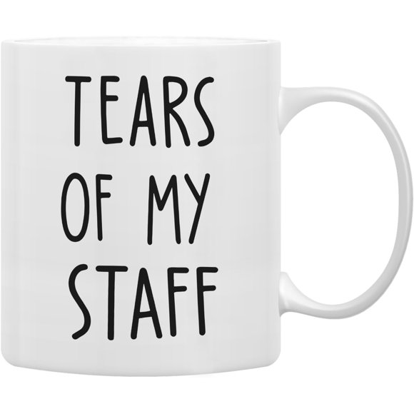Tears of My Staff Mug, Funny Boss Gifts Coffee Mugs, Bosses Day Boss Gifts Staff Gifts Tea Cup Gifts for Boss Women Men, Funny Boss Coffee Mug Coffee Cups Ceramic 11oz
